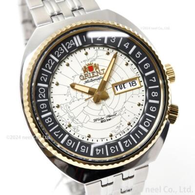 Pre-owned Orient Revival Rn-aa0e01s Men Watch Ivory Dial World Map Automatic Mechanical