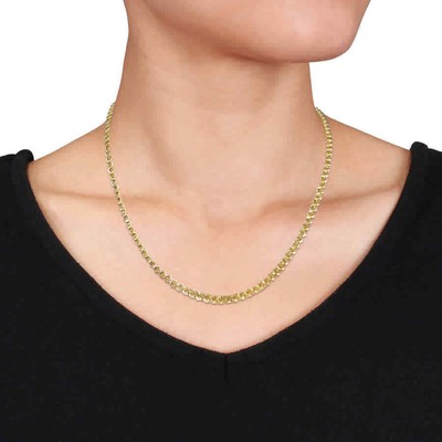 Pre-owned Amour 18-inch Woven Necklace In 14k Yellow Gold