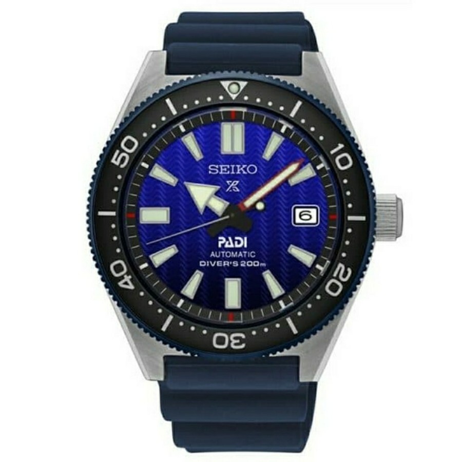 Pre-owned Seiko Prospex Padi Spb071j1 Automatic Diver Watch 62mas 6r15 Blue Luminous