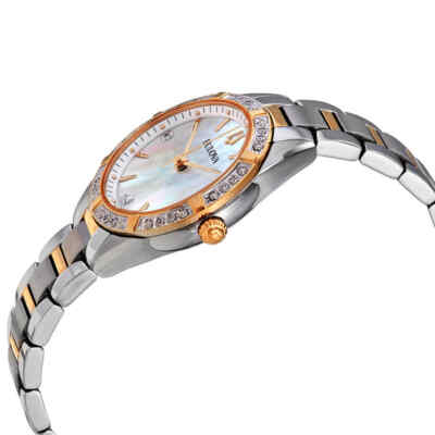 Pre-owned Bulova Sutton Quartz Crystal Ladies Watch 98r263