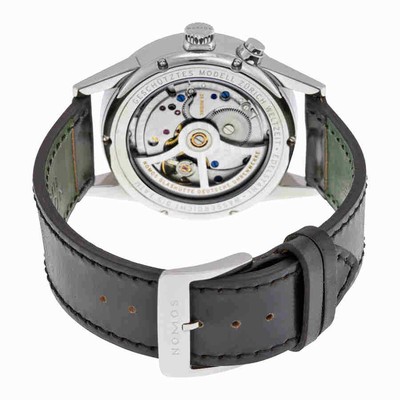 Pre-owned Nomos Zurich Weltzeit Nachtblau Blue Dial Black Leather Men's Watch 807