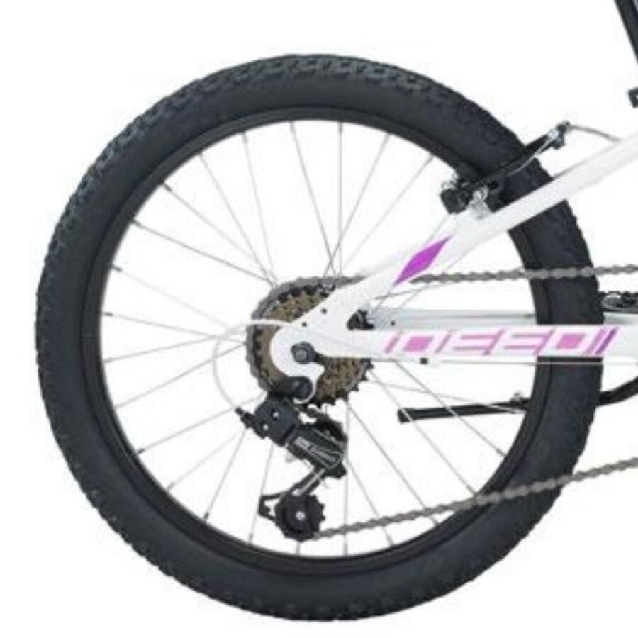 Deed Rookie 206 Mountainbike Aluminium 20 Zoll 6 Gänge Weiß Lila Federgabel