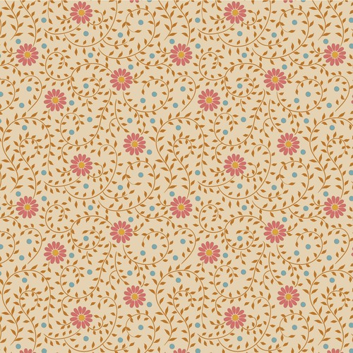Patchwork Quilting Fabric Tilda Sanctuary Daisydream Tan 50x55cm FQ