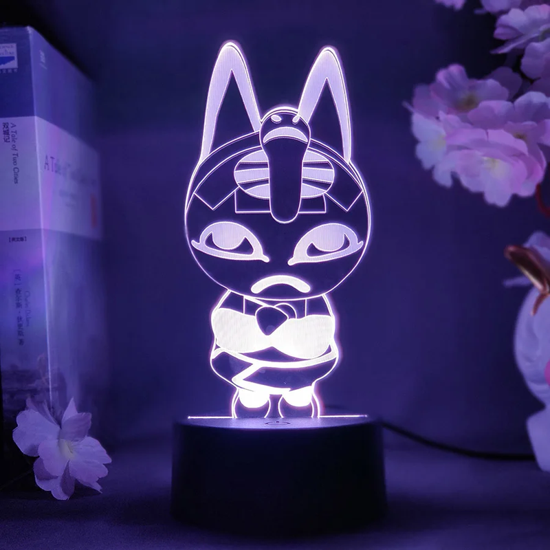 Ankha 3D Acrylic Illusion Nightlight for Kids New Year Gift Children'S Bedroom B