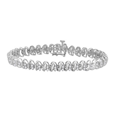Pre-owned Maulijewels 2.15 Carat Round Natural Diamond ( H-i/ I1-i2 ) Prong Set Linked In White