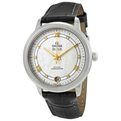 Женские часы Omega De Ville Prestige с автоматическим серебряным циферблатом 424.13.33.20.52.001