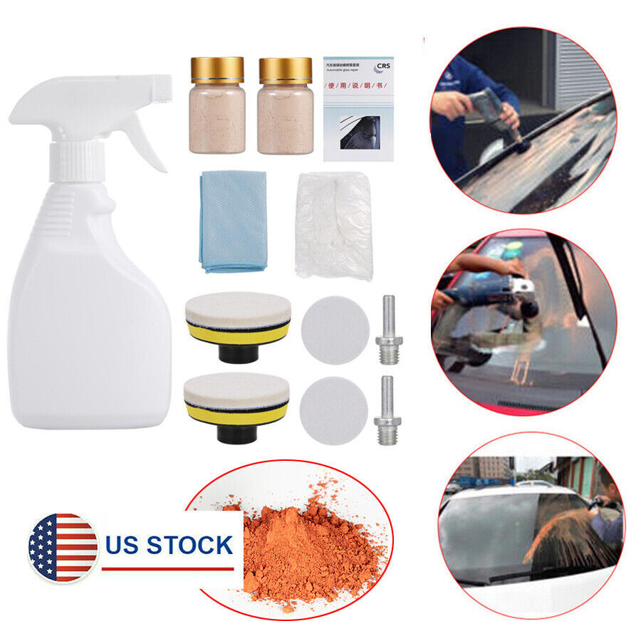 1 Set Car Window Glass Repair Polishing Kit Windowshield Deep Scratch Remover US