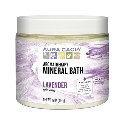 Aura Cacia Mineral Bath-Relaxing Lavender Соль для ванн 16 унций