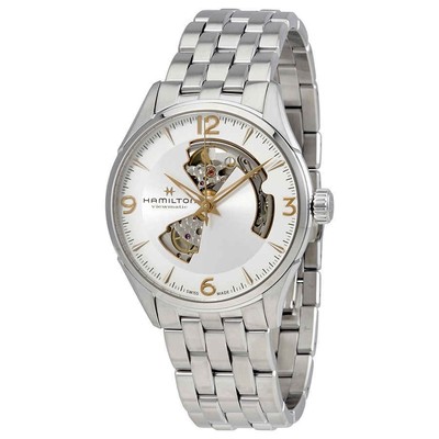 Мужские часы Hamilton Jazzmaster Open Heart с автоматическим серебряным циферблатом H32705151