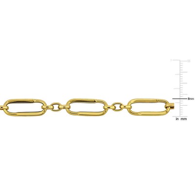 Pre-owned Amour 8mm Oval Link Bracelet In 14k Yellow Gold - 7.5 In