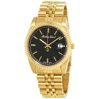 Mathey-Мужские кварцевые часы Tissot Mathey III с черным циферблатом H810PN
