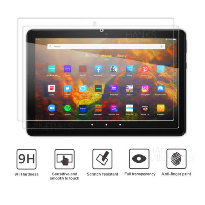 2-Pack Tempered Glass Screen Protector For Amazon Fire HD 10 / 8 Plus 2021 2020