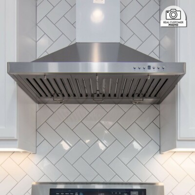 24'' ZLINE STAINLESS STEEL LED KITCHEN WALL MOUNT RANGE HOOD LIFETIME MOTOR KB-24