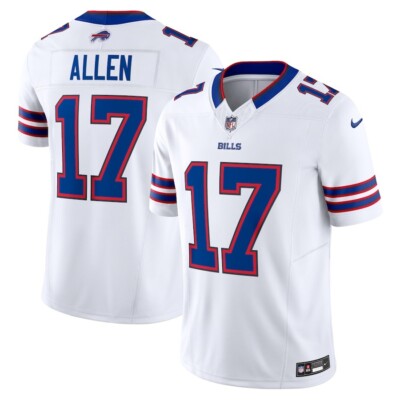 Men's Buffalo Bills #17 Josh Allen White Vapor F.U.S.E. Limited Jersey