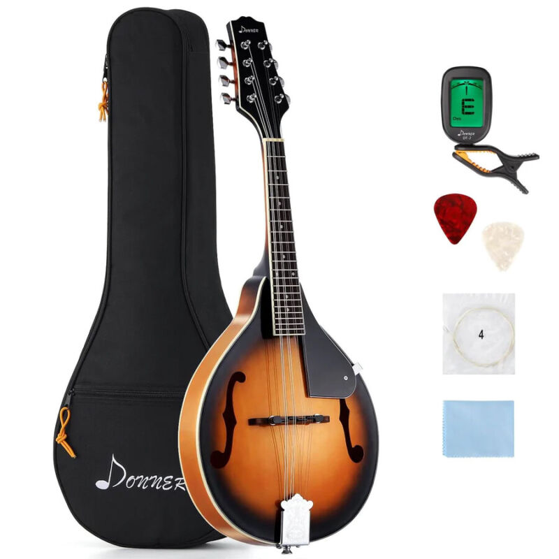🪕 Donner A Style Acoustic Mandolin Mahogany 8 String Beginner Adult | Refurbish