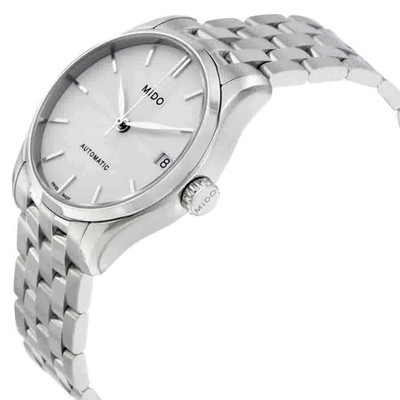 Pre-owned Mido Belluna Ii Automatic Silver Dial Ladies Watch M024.207.11.031.00