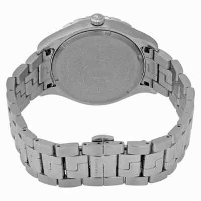 Pre-owned Versace Hellenyium Gmt Black Dial Men's Watch V11100017