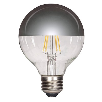 Satco 4.5W G25 LED Silver crown Medium Base, 2700K/430 Lumens/120V - S9828
