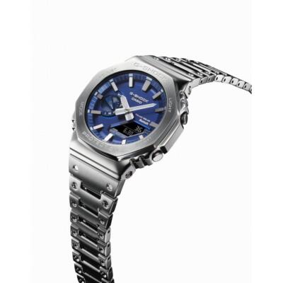 Pre-owned Casio G-shock Gm-b2100ad-2ajf Japan Blue X Full Metal Analog Digital Men Watch