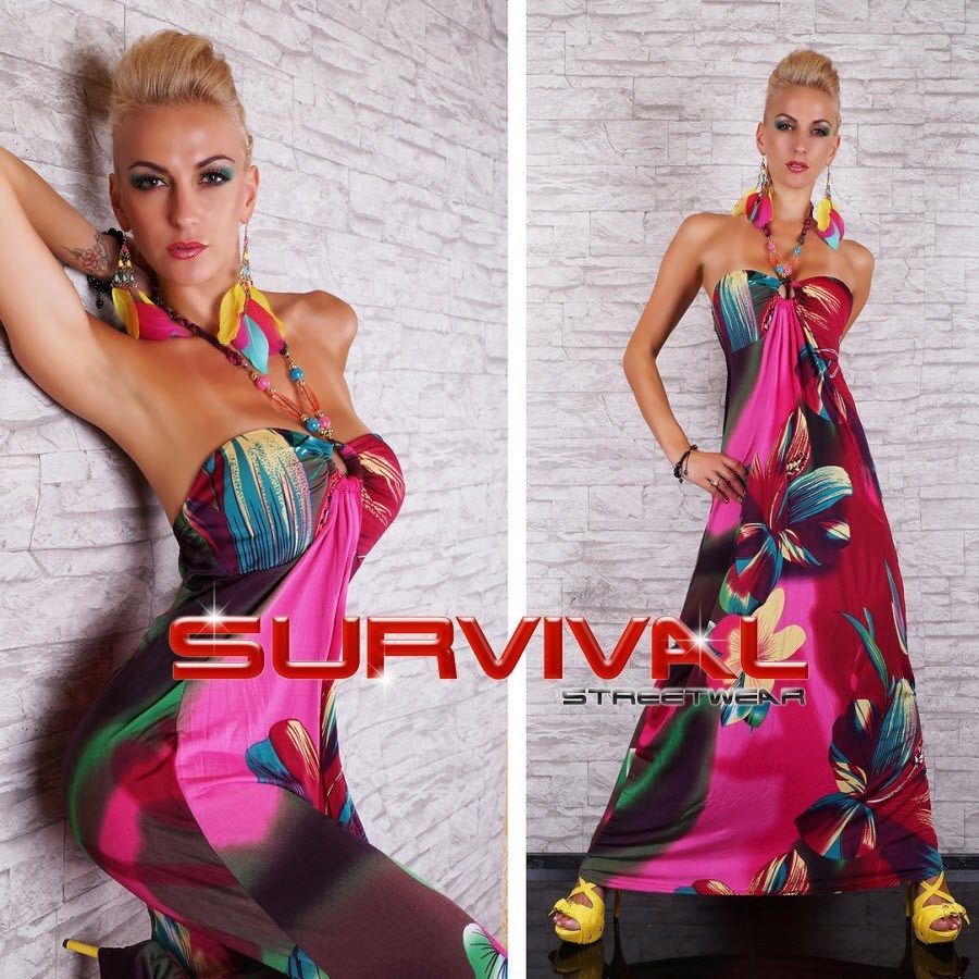 Платья из полиэстера с цветочным узором для женщин