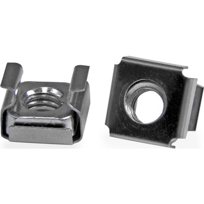 StarTech 50 Pkg M6 Cage Nuts for Server Rack Cabinet - Cage Nut - 50 / Pack