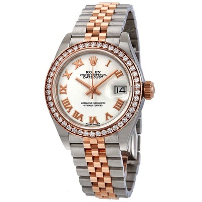 Rolex Lady Datejust White Dial Automatic Ladies Steel and 18K Everose Gold