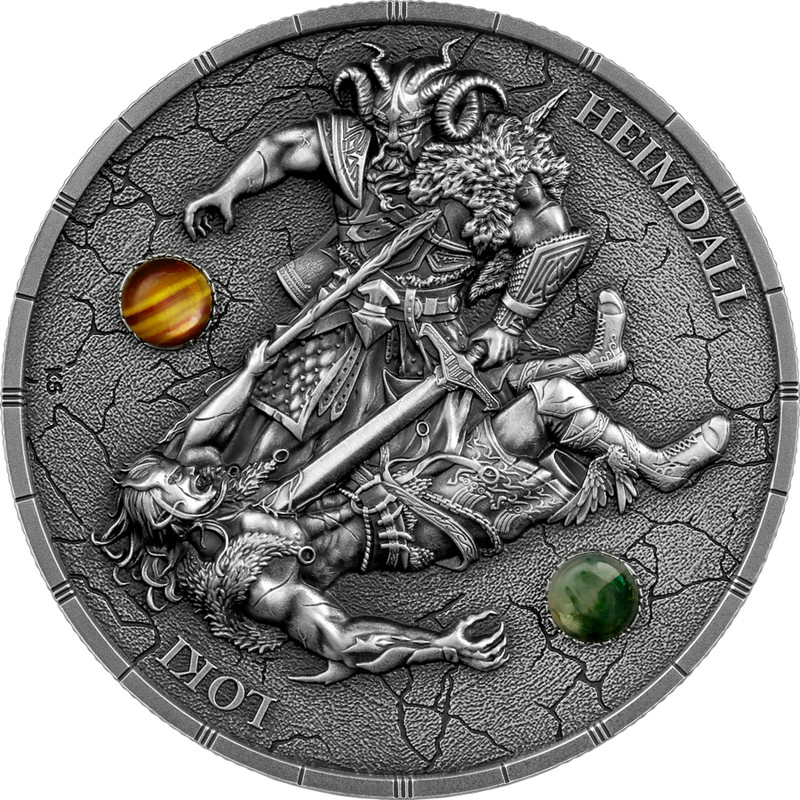 2025 RagnarÃ¶K: Loki & Heimdall 2 Oz Silver Bu Ultra High Relief