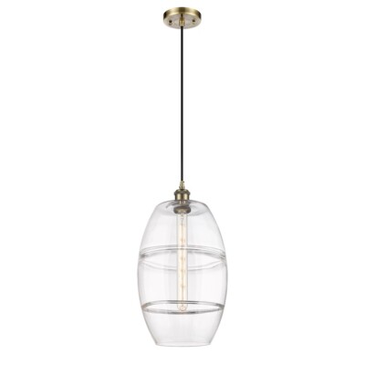 Innovations 516-1P Vaz 1Lt 10'' Cord Mini Pendant, AB/Clear - 516-1P-AB-G557-10CL