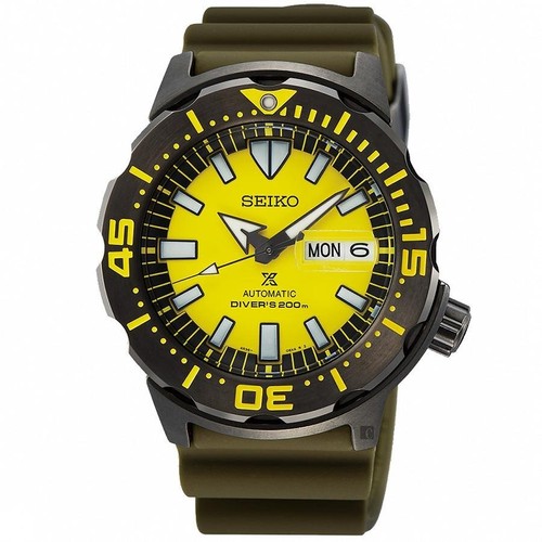 Pre-owned Seiko Prospex Yellow Monster Srpf35k1 Special Edition Model 200m Diver Watch