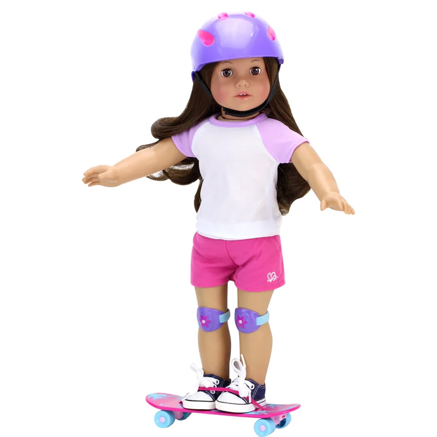 18 " Doll Toys Skateboard Helmet Knee Pads Sophia's Fit 18" 