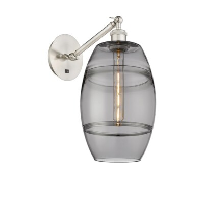 Innovations 317-1W Vaz 1Lt 8'' Sconce, U/D Arm, SN/SM - 317-1W-SN-G557-8SM