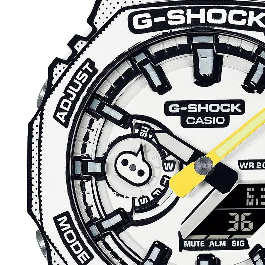 Pre-owned Casio G-shock Manga Theme Ga-2100mng-7ajr Men's Watch Octagon White 2024