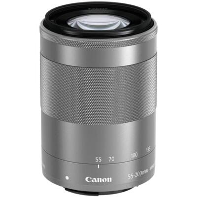 MINT Canon EF-M 55-200mm f/4.5-6.3 IS STM Zoom Lens Silver