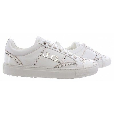 JOHN GALLIANO HERREN SNEAKERS SCHUHE JOHN GALLIANO PARIS 2496 VARIANTE A ABRASIV BIANCO LEDER