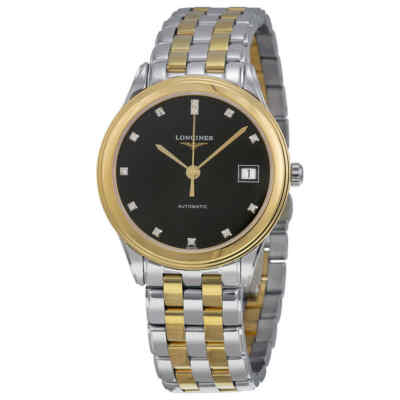 Флагманские мужские часы Longines черного цвета - L4.774.3.57.7
