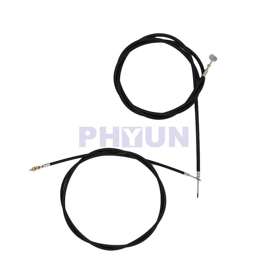 Universal Black Motorcycle Cable Set Kit Clutch Brake Throttle Harness Wires