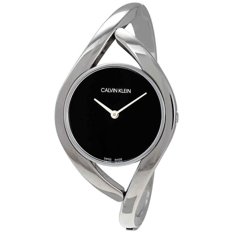 Calvin Klein Party Medium Black Dial Bangle Ladies Watch K8U2M111