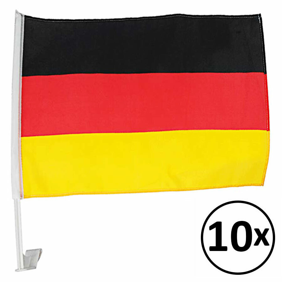 10 X Deutschland 5x2er Set Autofahne Flagge Fur Auto Fenster Fahne Fanartikel Ebay