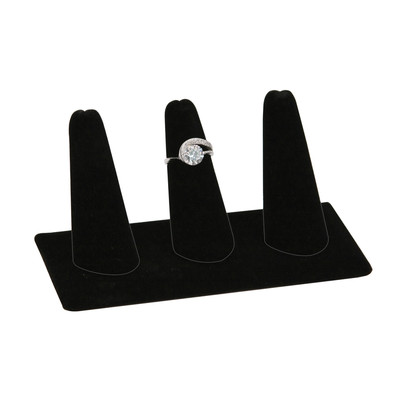 Black Velvet Finger Ring Display Showcase Displays Jewelry Display Ring Holder