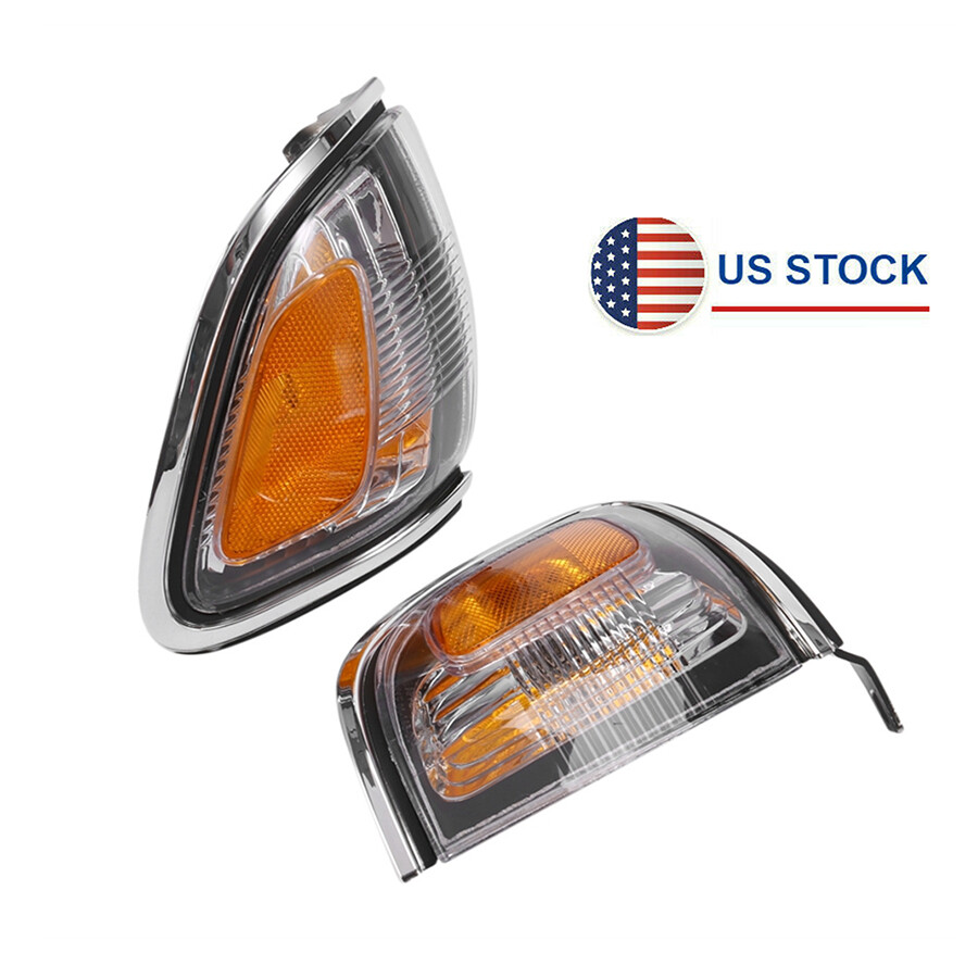Pair Front Corner Side Marker Light Turn Signal Lamp For 2001-2004 Toyota Tacoma