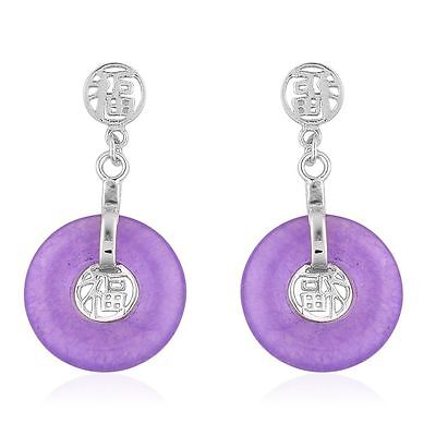 NIB $69.99 Genuine Purple Quartzite Sterling Silver Earrings 6.266 cts T-29