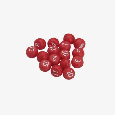 Red Plastic Tally Balls for Pill Pool Bottles, Cut Throat and More Games