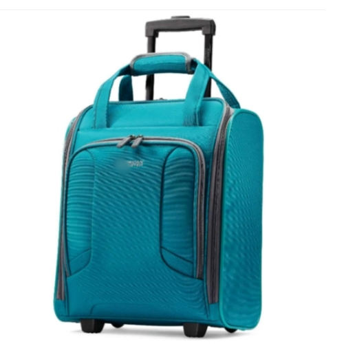 4 Kix Expandable Softside Luggage, Teal, Underseater, NEW