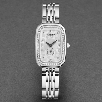 Pre-owned Longines Equestrian Quartz Diamond Silver Dial Ladies Watch L6.141.0.77.6