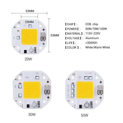 High Power 100W AC110V Floodlight LED Light DIY COB LED Chip Lamp SMD led Bead
