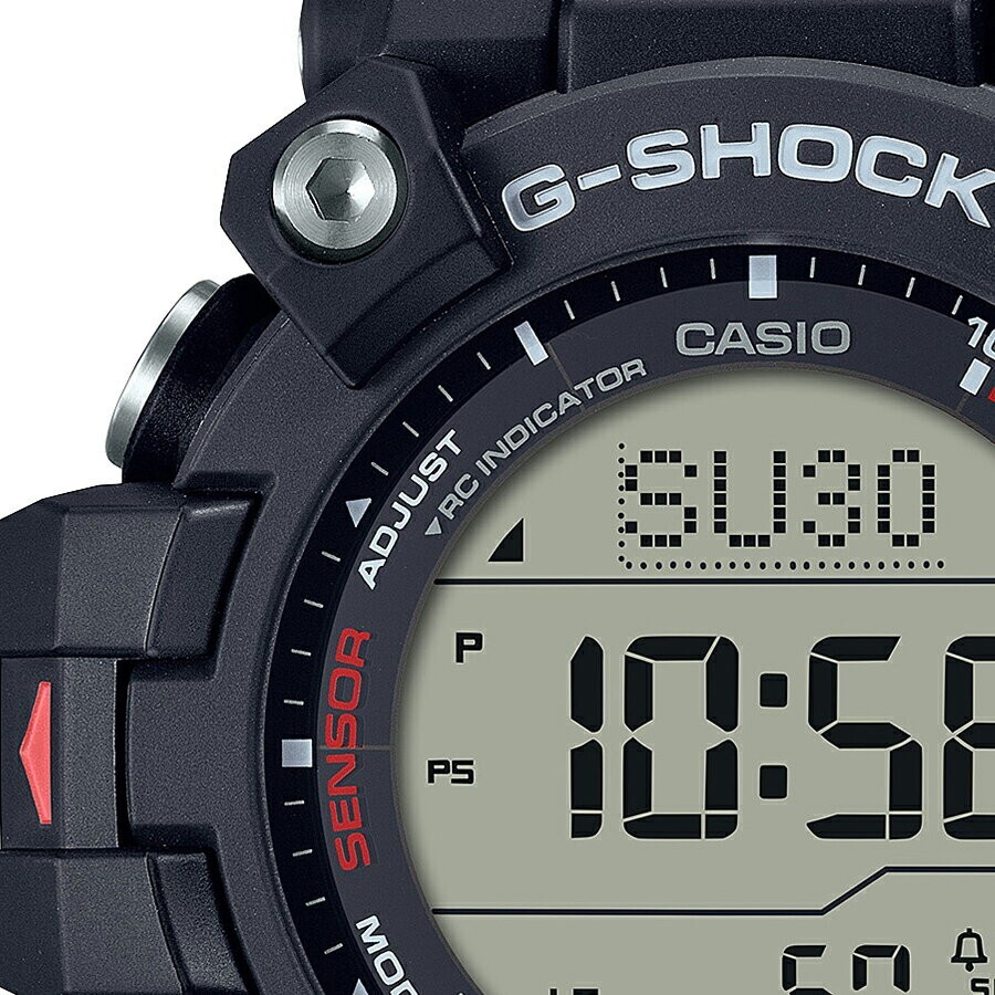 Pre-owned Casio G-shock Gw-9500-1jf Master Of Mudman Triple Sensor Men Watch 52mm Black