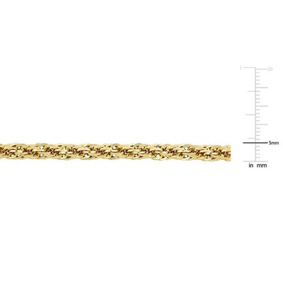 Pre-owned Amour 5mm Infinity Rope Chain Bracelet In 14k Yellow Gold, 7.5 In
