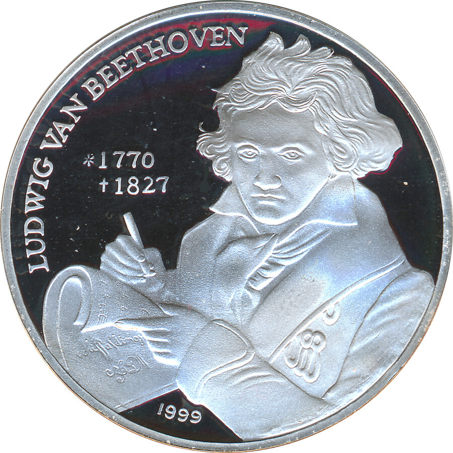 Korea 250 Won 1999 PP Ludwig van Beethoven Silber*