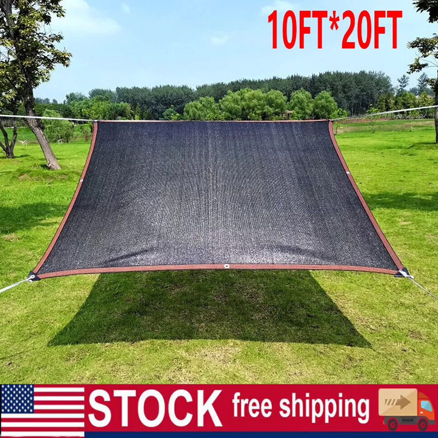 10x20FTResist Sun Shade Cloth Sunblock With Grommets Plants Patio Pergola Canopy