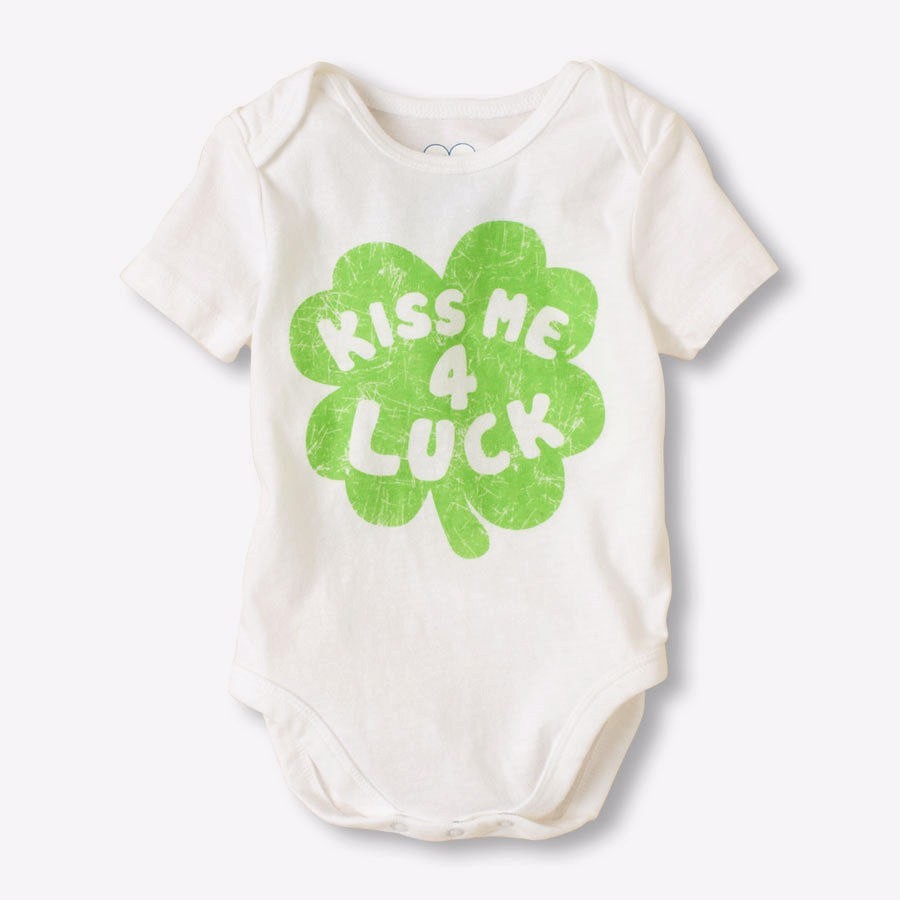 

БОДИ TCP ДЛЯ МАЛЬЧИКОВ, ДЕВОЧЕК, KISS ME 4 LUCK 0–3 мес, 3–6 мес, 6–9 мес, 9–12 мес, ДЕНЬ СВЯТОГО ПАТРИКА, White/green multi